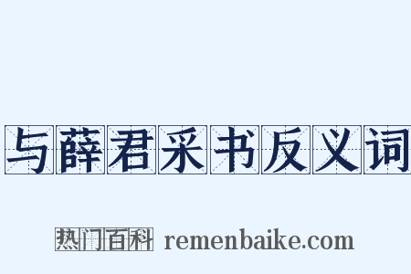 与薛君采书反义词是什么意思的图片